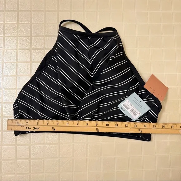 Women's Highneck Twist-Front Longline Bikini Top - Shade & Shore Size XL - Picture 5 of 7